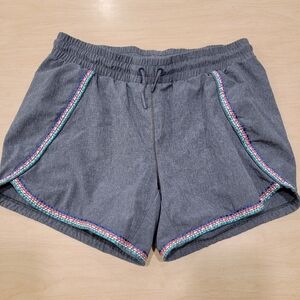 Athleta Girl's Gray Shorts with Colorful Trim XL / 14